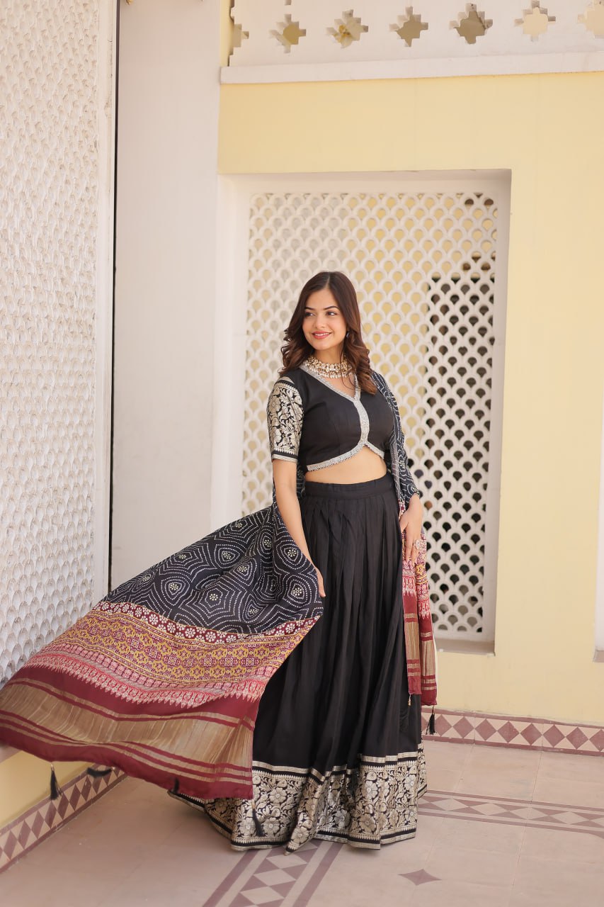 PREMIUM BLACK LEHENGA CHOLI WITH DUPATTA COLLECTIONS