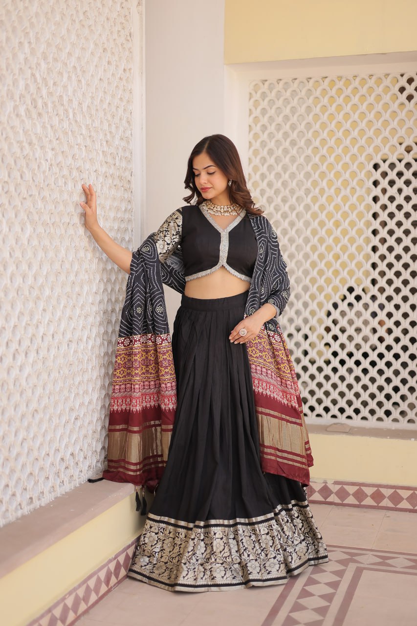 PREMIUM BLACK LEHENGA CHOLI WITH DUPATTA COLLECTIONS