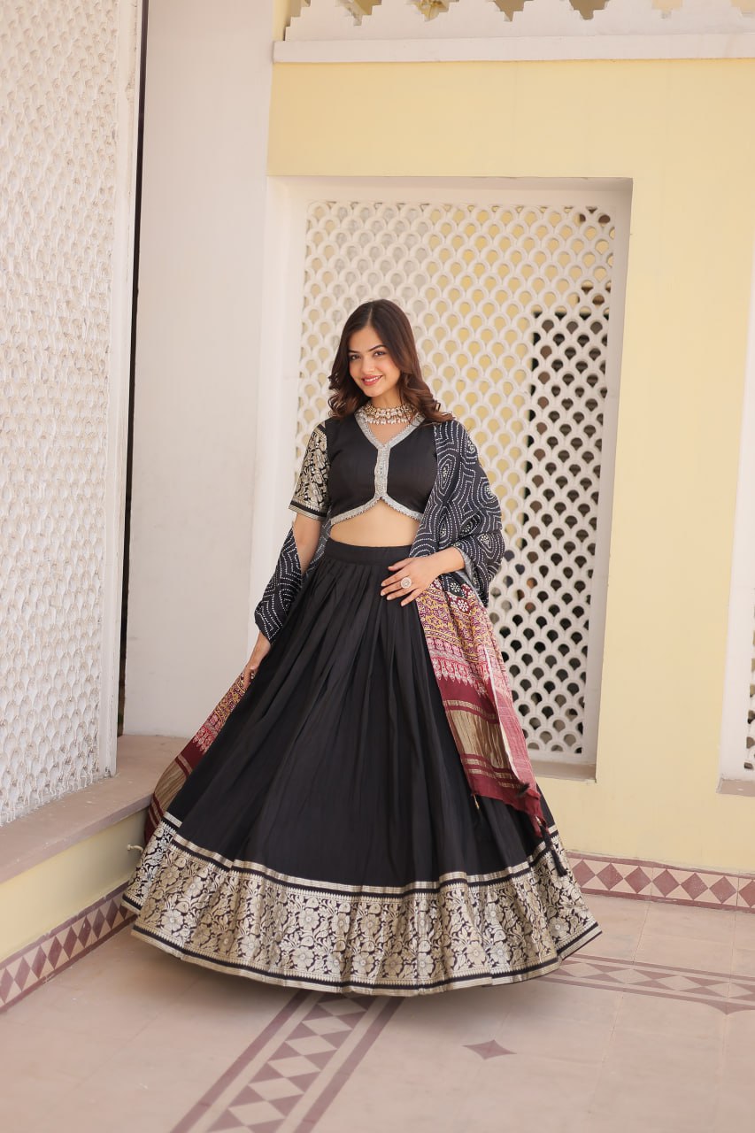 PREMIUM BLACK LEHENGA CHOLI WITH DUPATTA COLLECTIONS