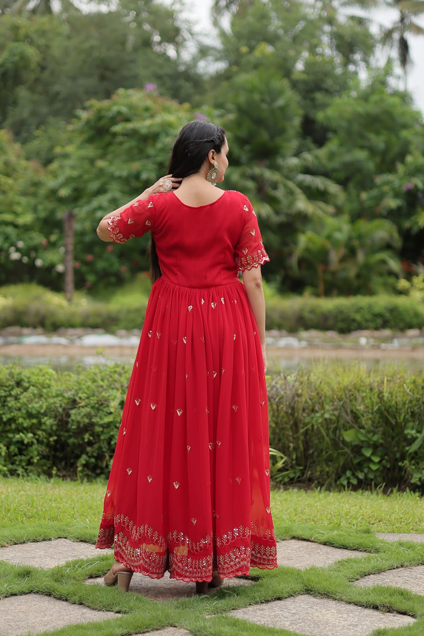 Designer Red Gown is luxury clothing