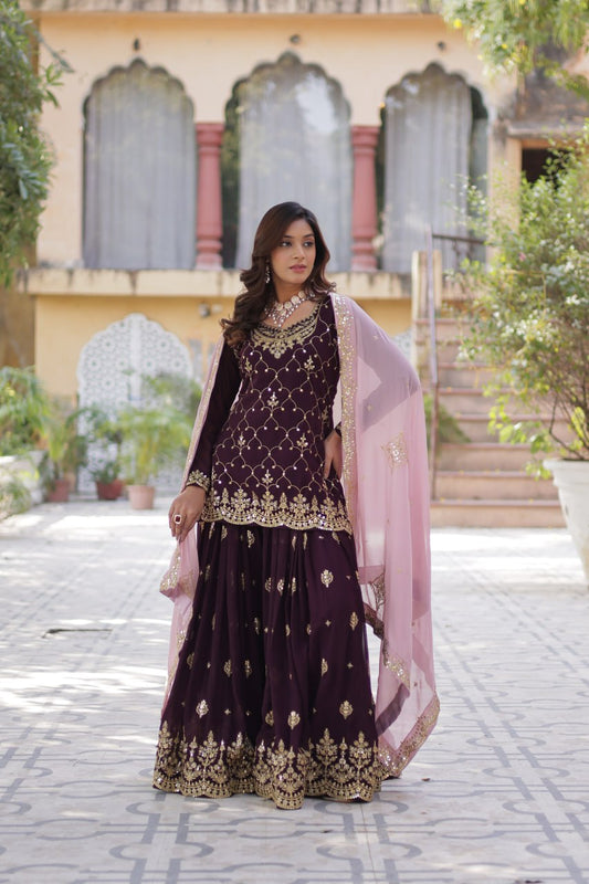 PREMIUM DESIGNER READYMADE KURTI-SHARARA-DUPATTA COLLECTIONS