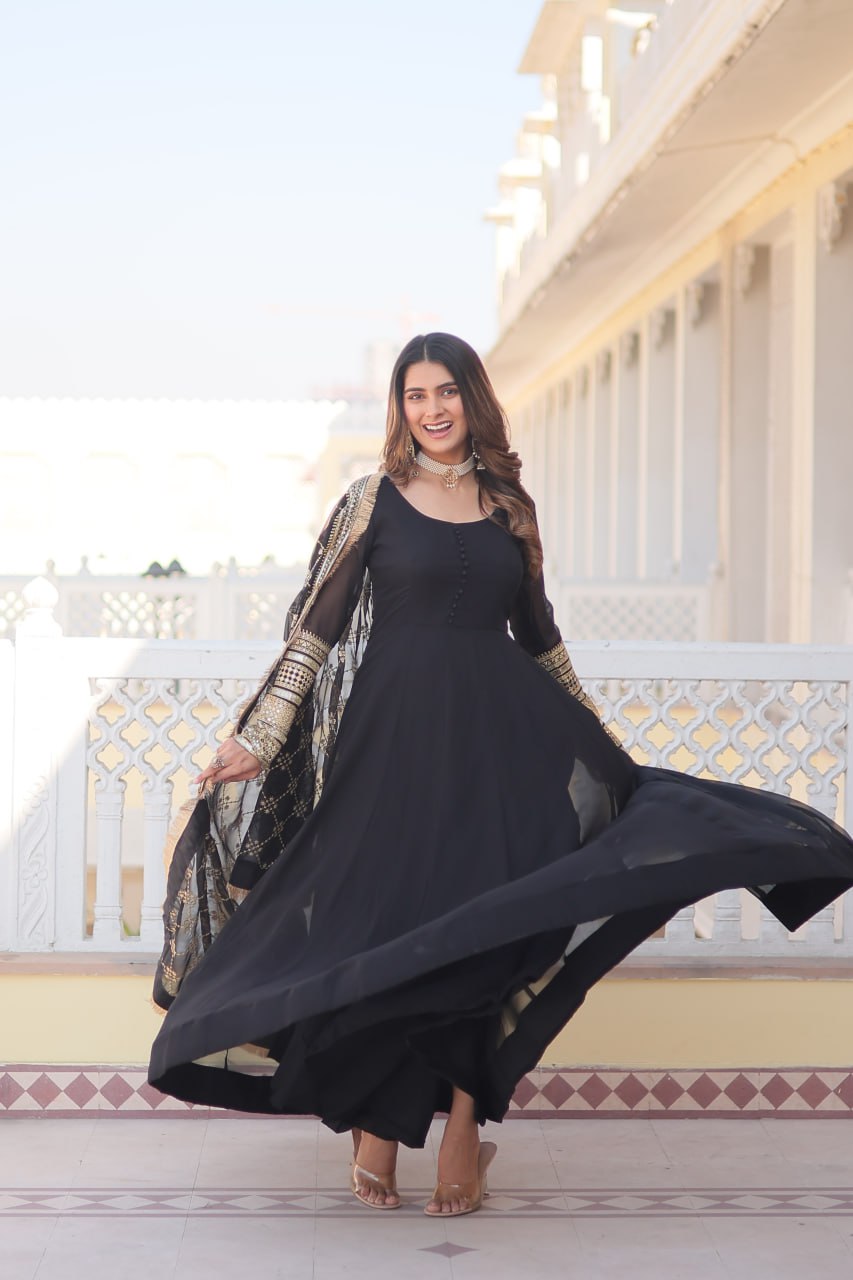 LUXURIUS BLACK GOWN-DUPATTA COLLECTIONS