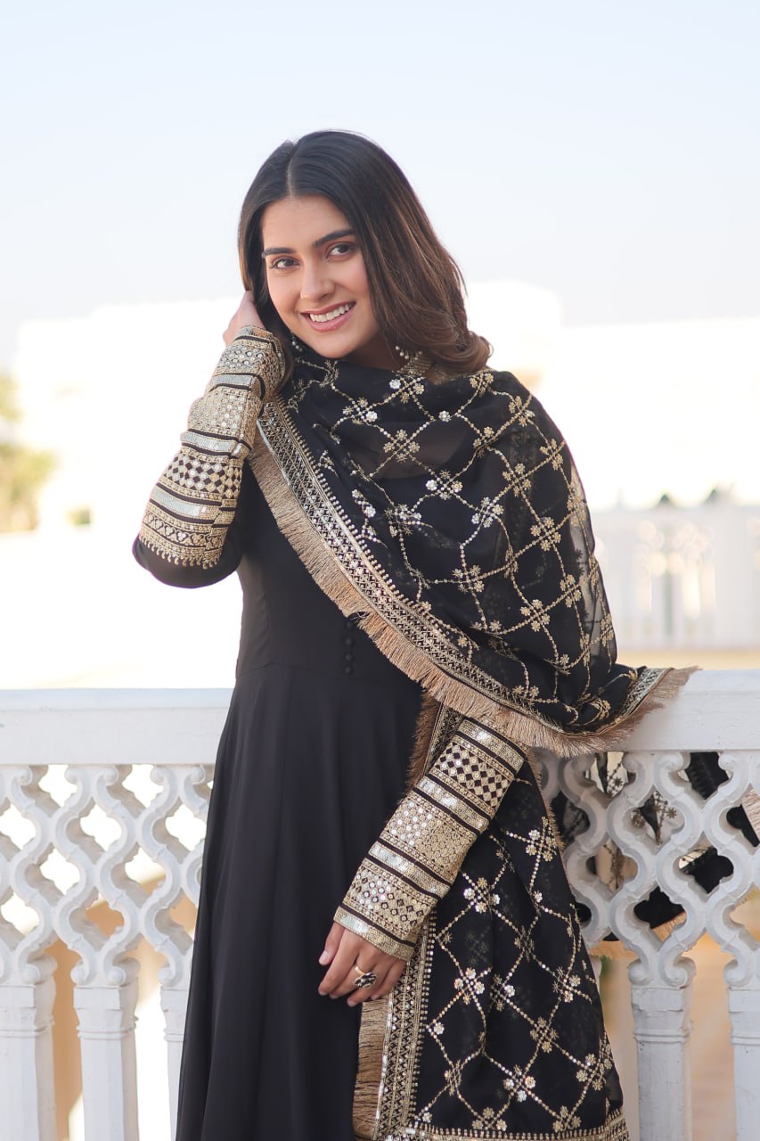 LUXURIUS BLACK GOWN-DUPATTA COLLECTIONS