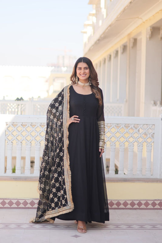 LUXURIUS BLACK GOWN-DUPATTA COLLECTIONS