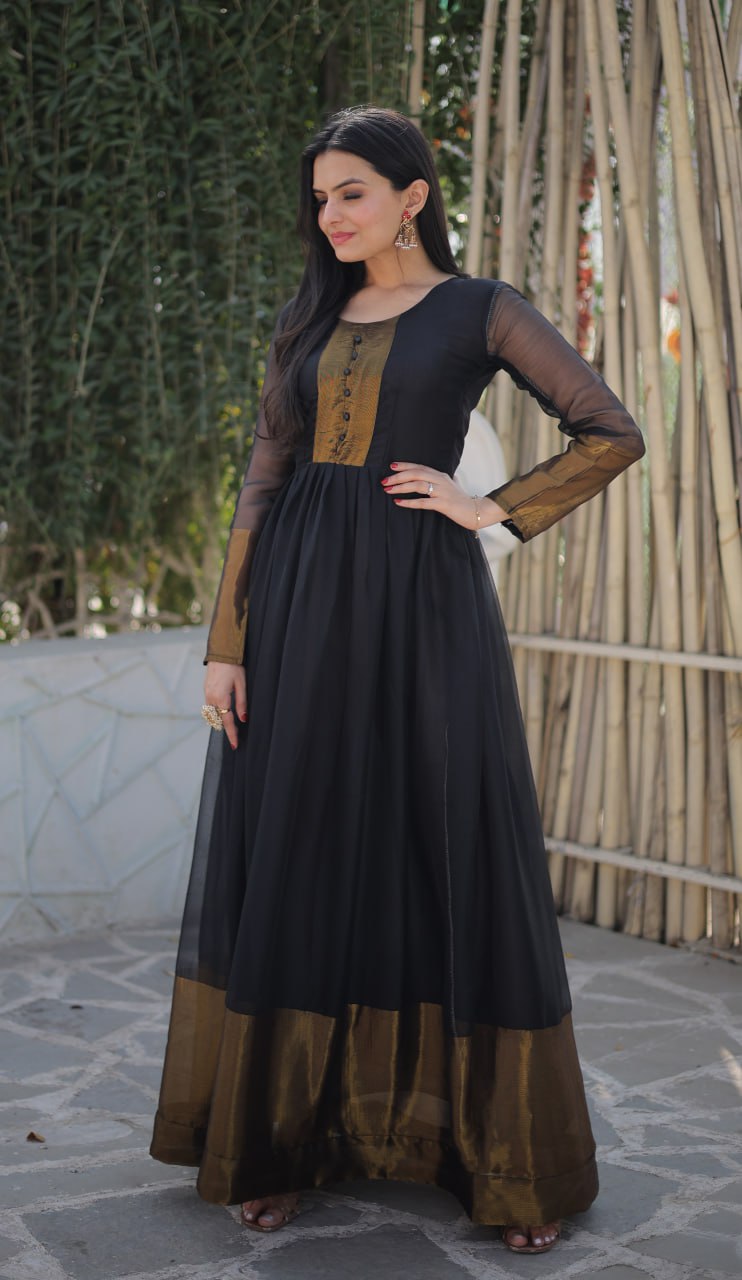 REMIUM DESIGNER READYMADE BLACK GOWN COLLECTIONS