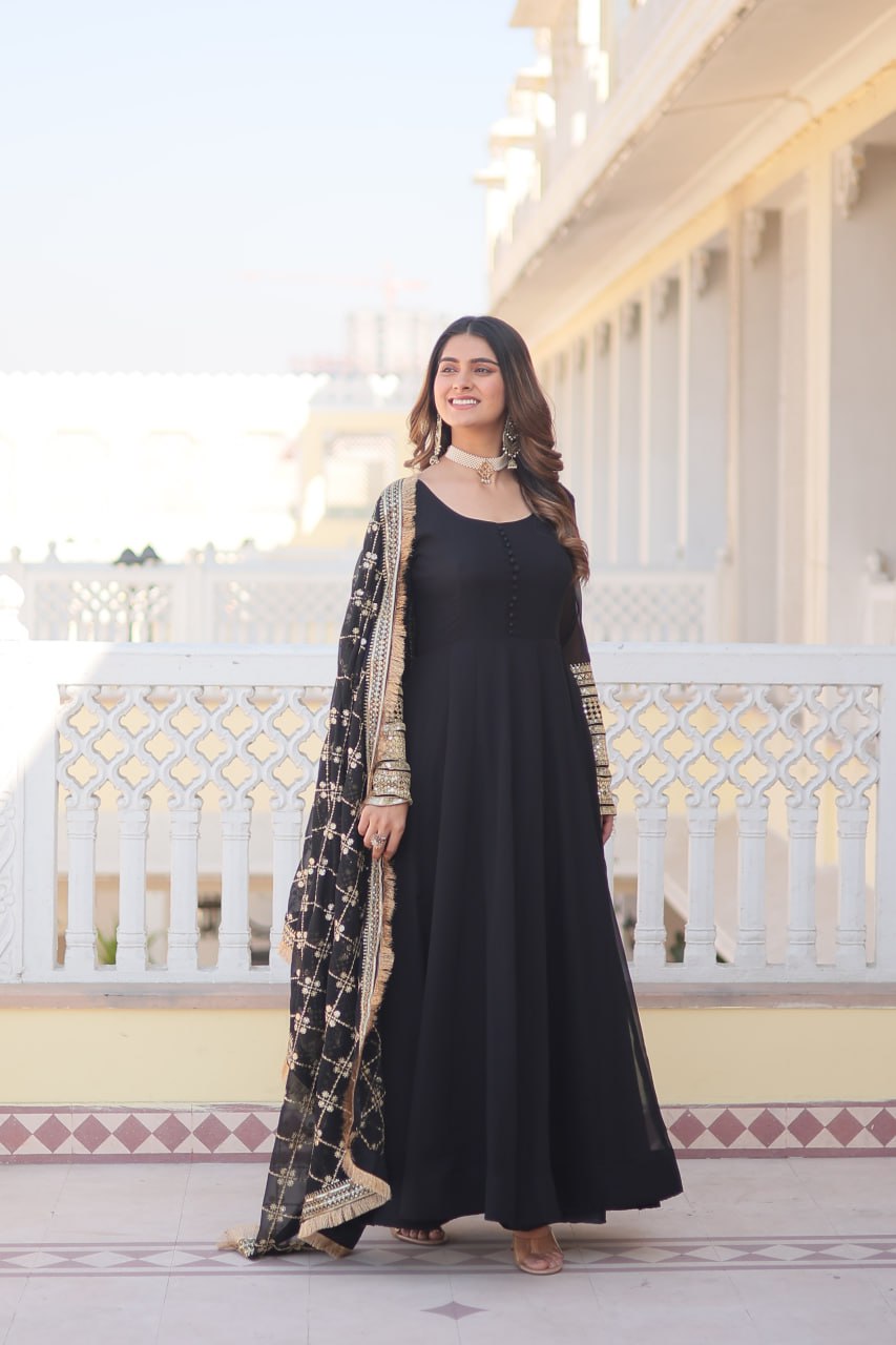 LUXURIUS BLACK GOWN-DUPATTA COLLECTIONS