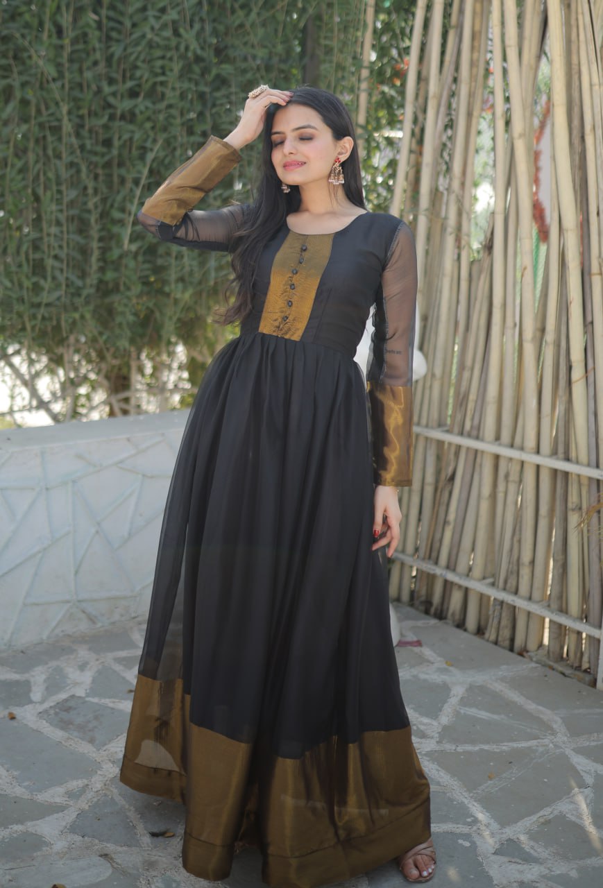 REMIUM DESIGNER READYMADE BLACK GOWN COLLECTIONS