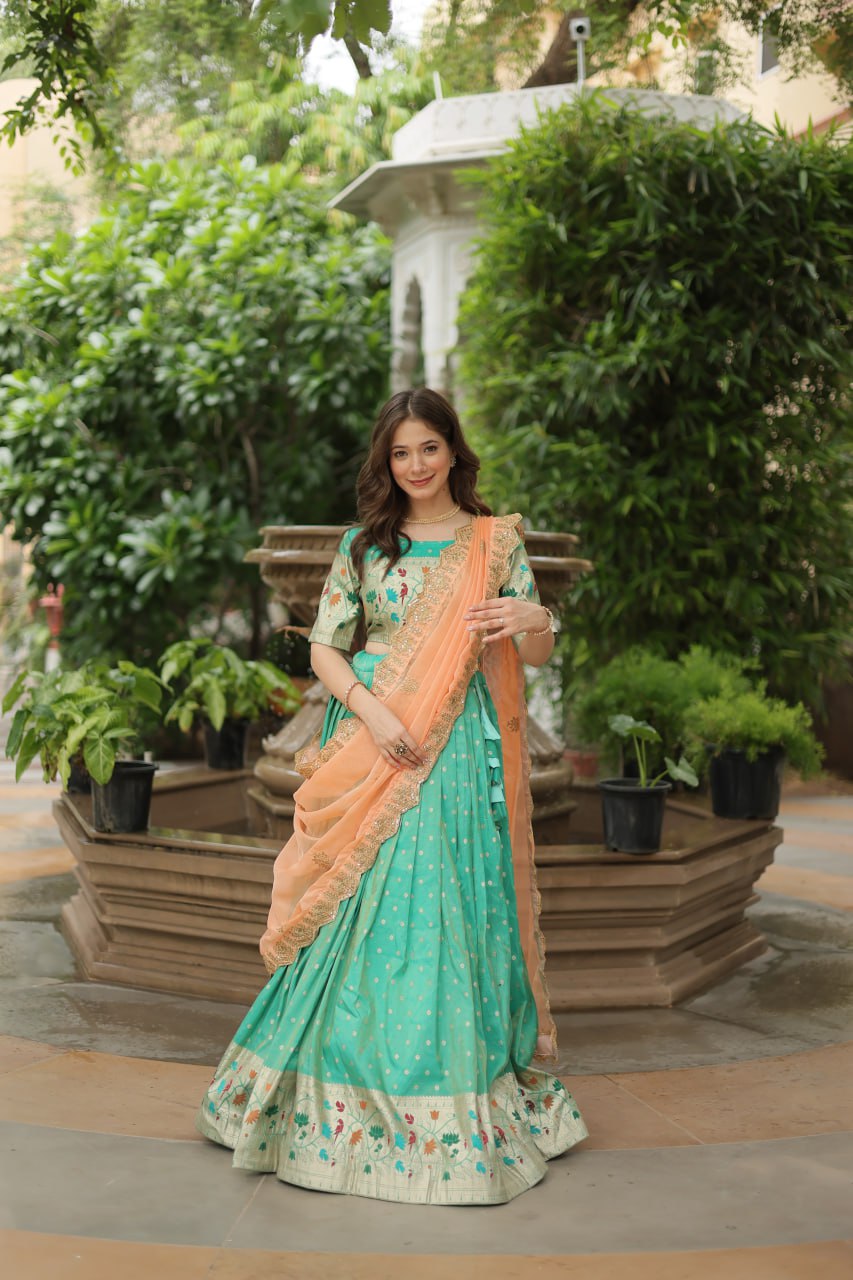 PREMIUM GREEN LEHENGA CHOLI WITH DUPATTA COLLECTIONS