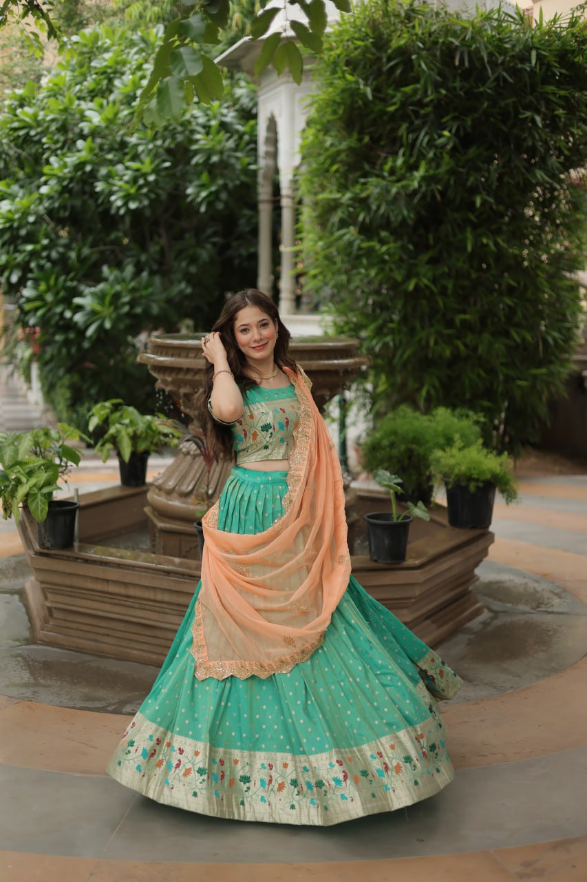 PREMIUM GREEN LEHENGA CHOLI WITH DUPATTA COLLECTIONS