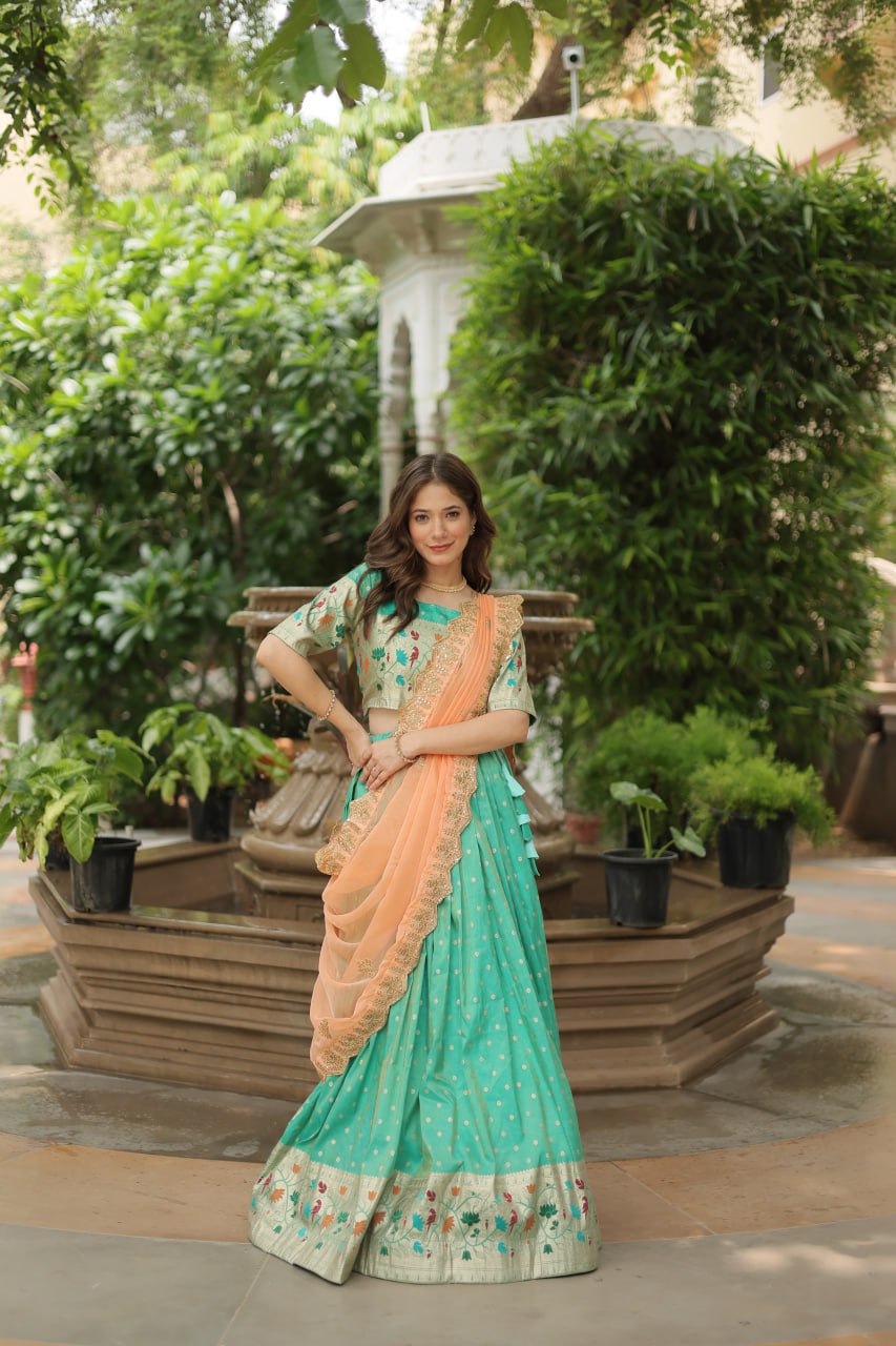 PREMIUM GREEN LEHENGA CHOLI WITH DUPATTA COLLECTIONS