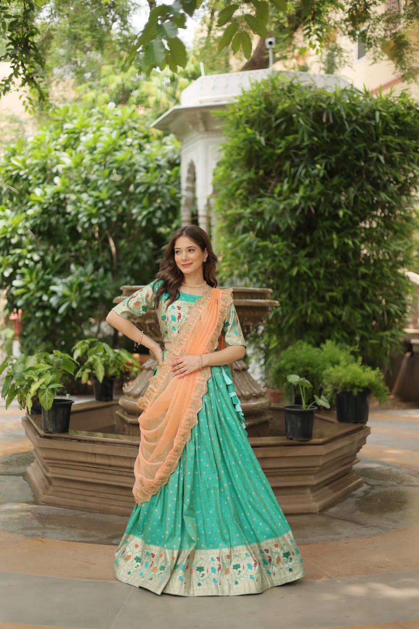 PREMIUM GREEN LEHENGA CHOLI WITH DUPATTA COLLECTIONS