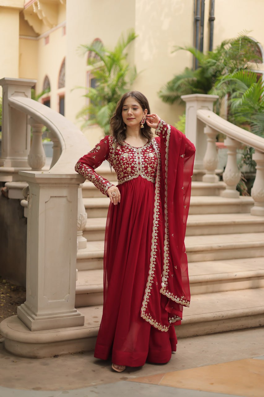 PREMIUM MAROON READYMADE GOWN COLLECTIONS