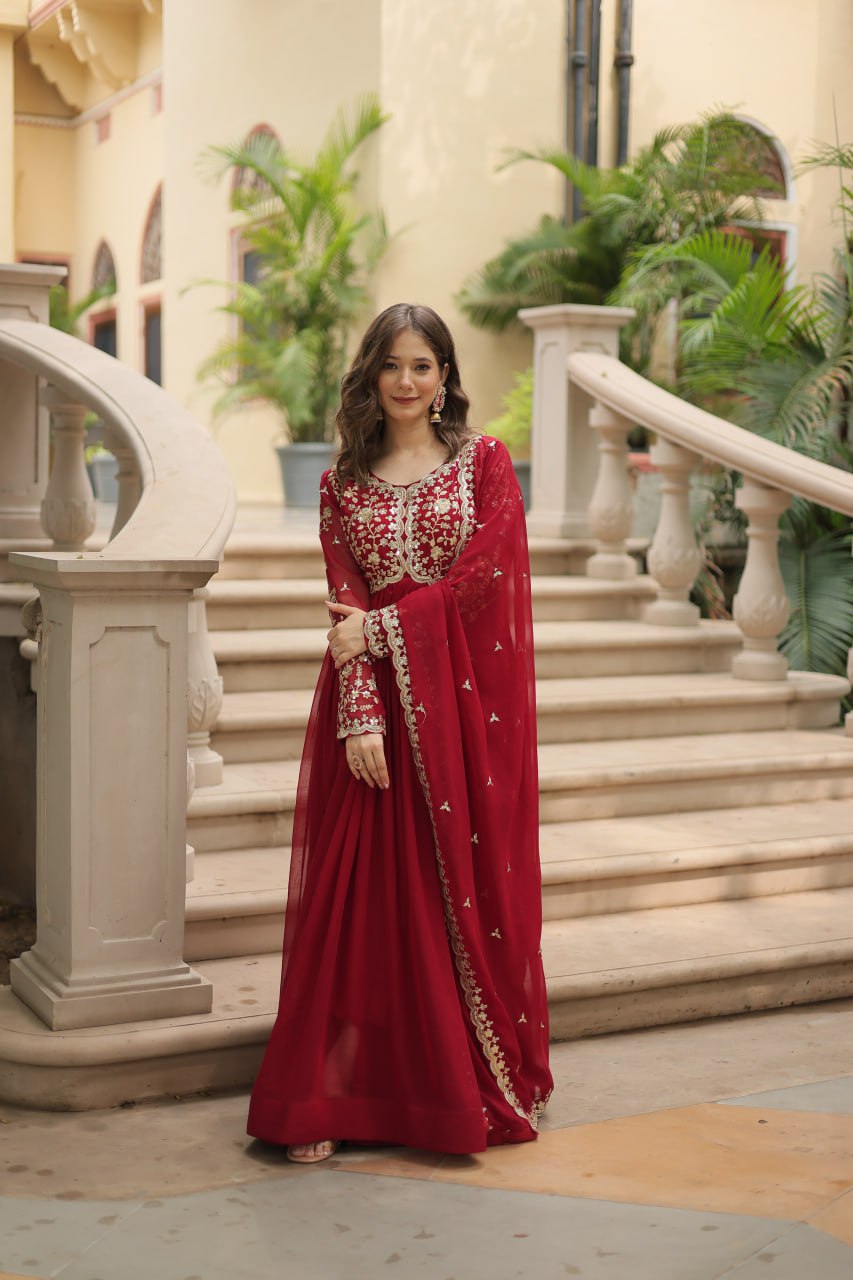 PREMIUM MAROON READYMADE GOWN COLLECTIONS