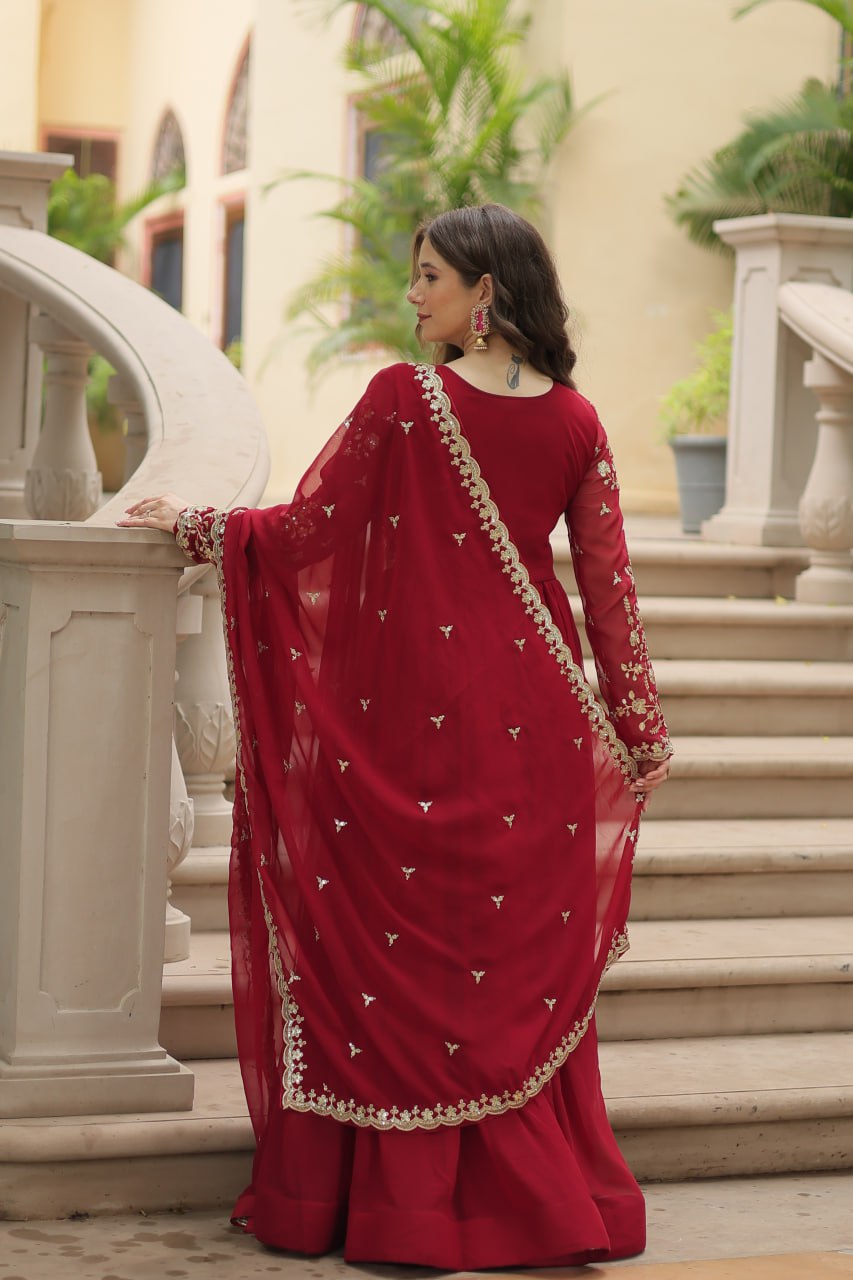 PREMIUM MAROON READYMADE GOWN COLLECTIONS