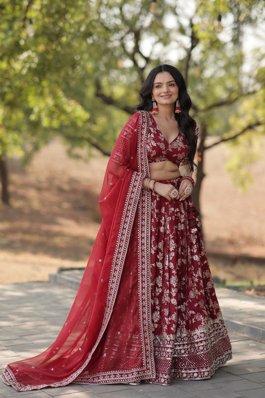 PREMIUM MAROON LEHENGA CHOLI COLLECTIONS