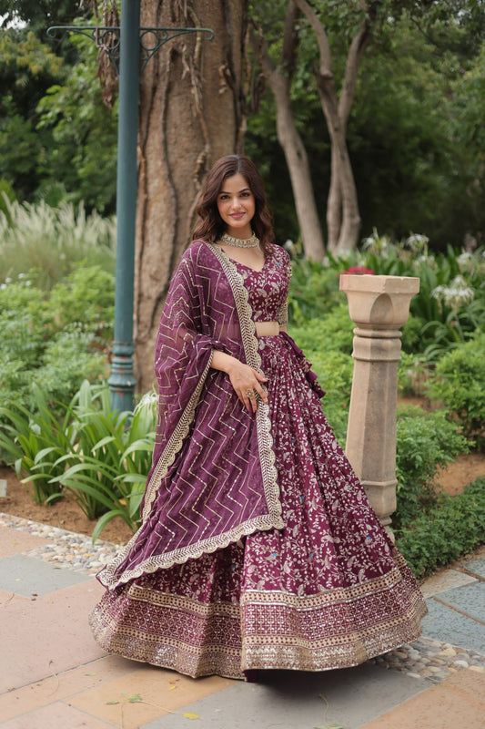 LUXURIOUS MAROON LEHENGA CHOLI COLLECTIONS