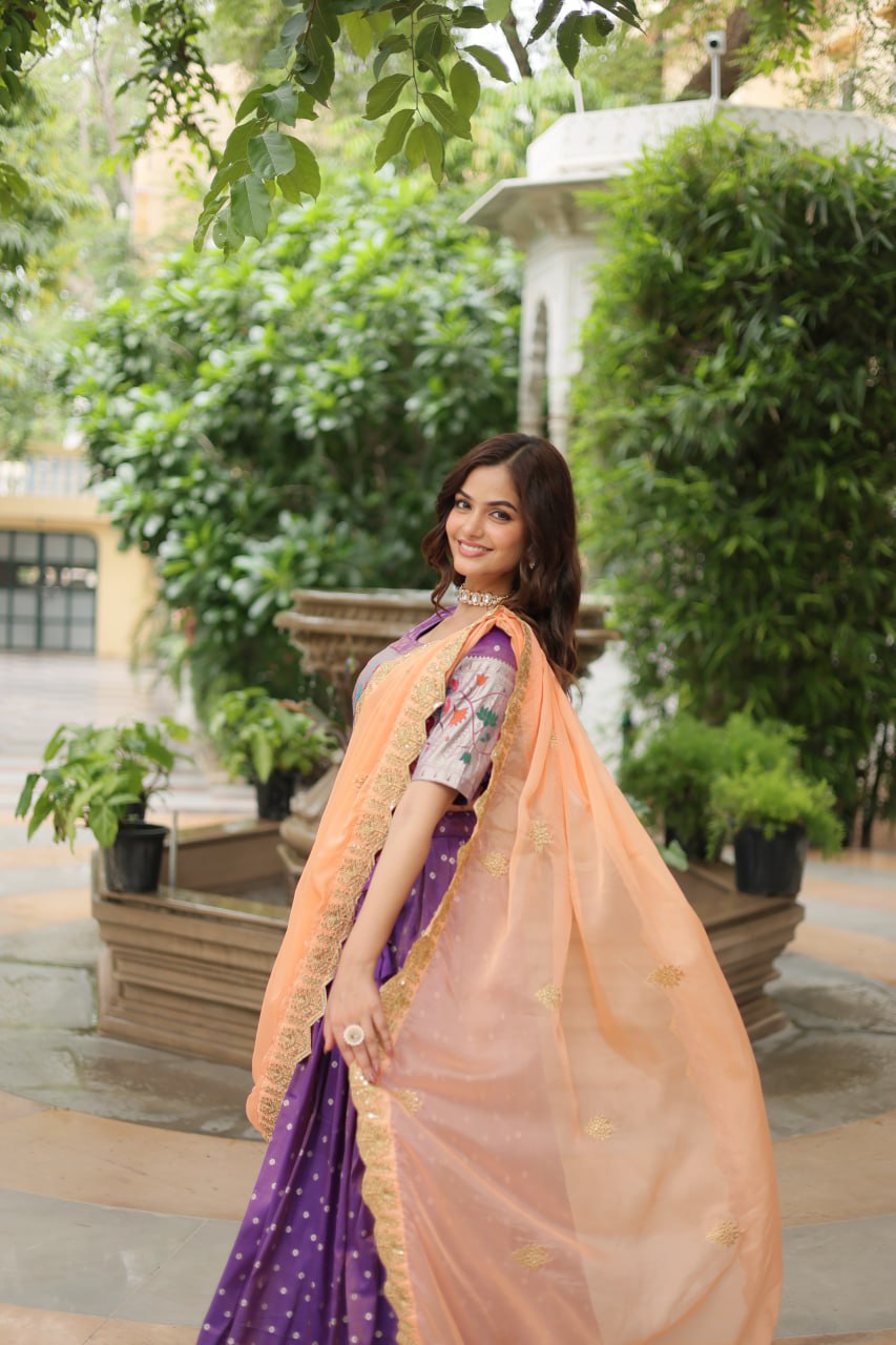 PREMIUM PURPLE LEHENGA CHOLI WITH DUPATTA COLLECTIONS