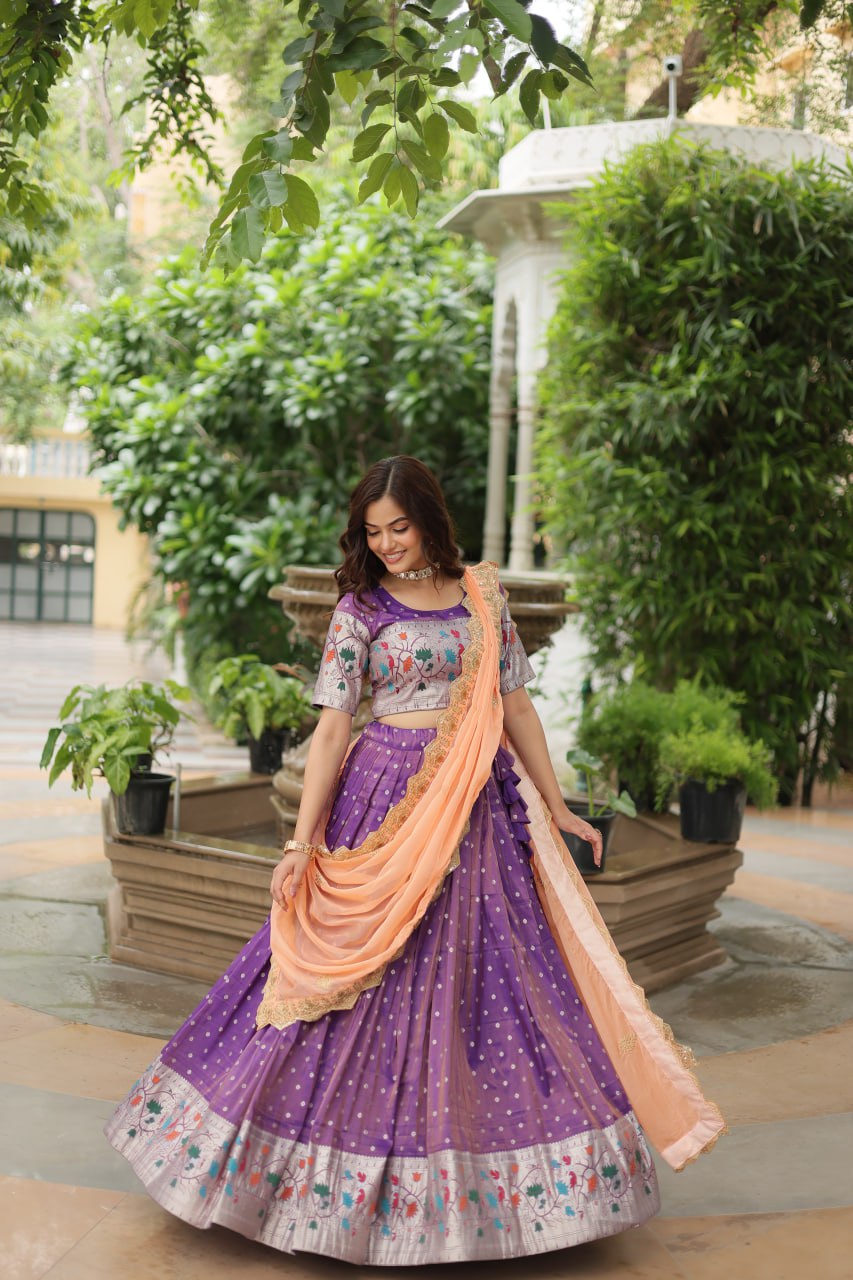 PREMIUM PURPLE LEHENGA CHOLI WITH DUPATTA COLLECTIONS