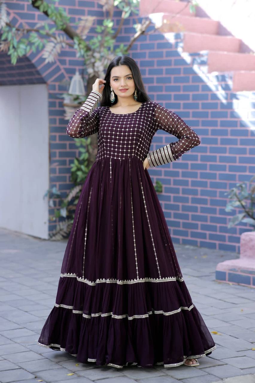 PREMIUM READYMADE PURPLE GOWN COLLECTIONS.