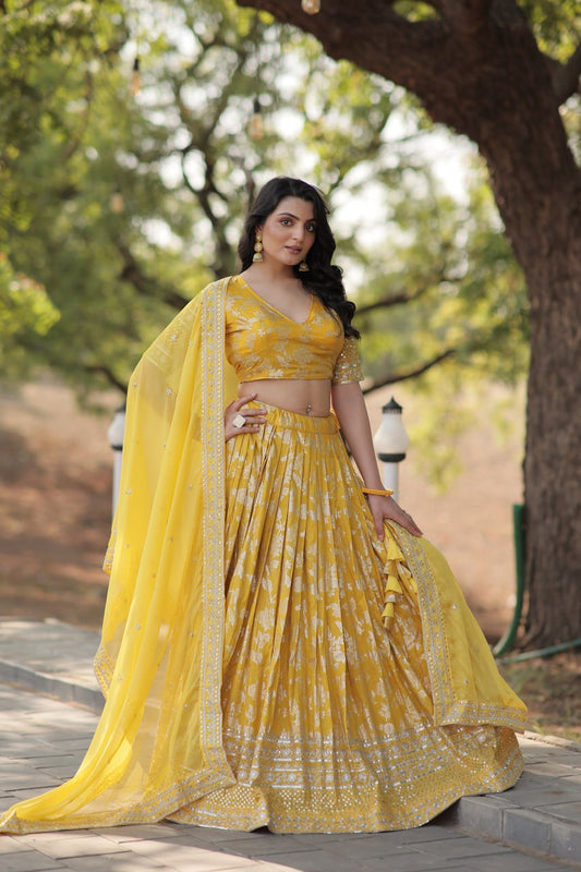 PREMIUM YELLOW LEHENGA CHOLI COLLECTIONS