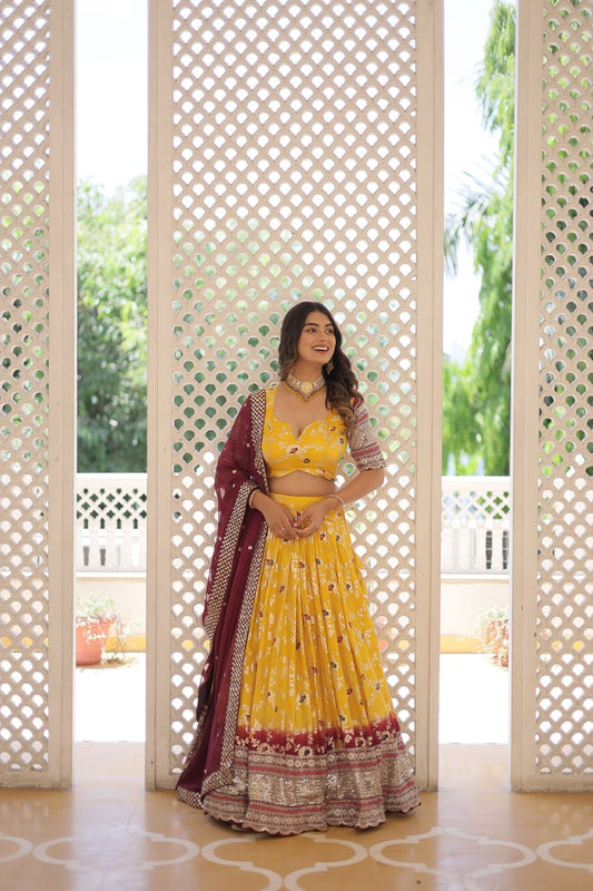 PREMIUM YELLOW LEHENGA CHOLI COLLECTIONS