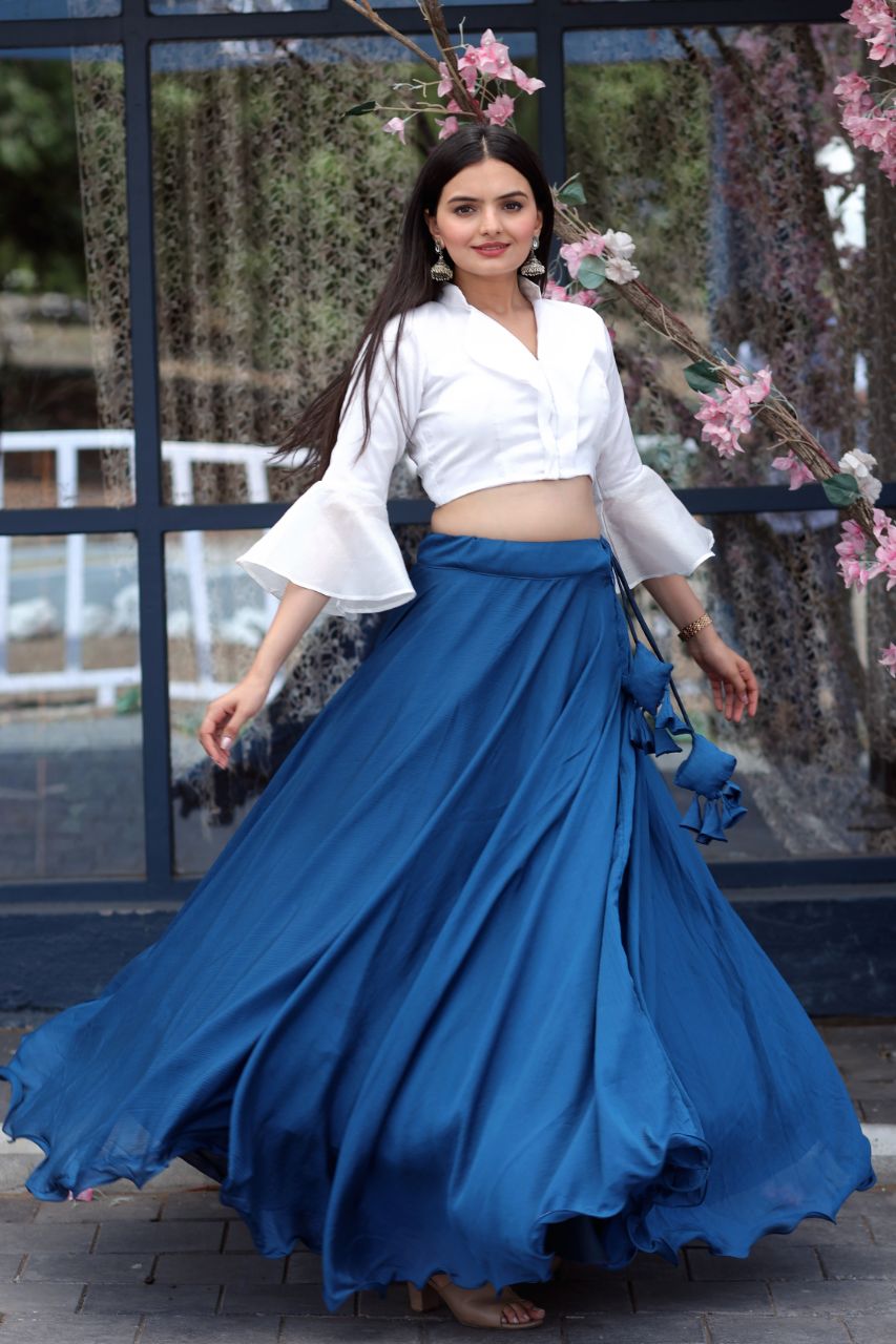 PREMIUM READYMADE BLUE LEHENGA CHOLI COLLECTIONS