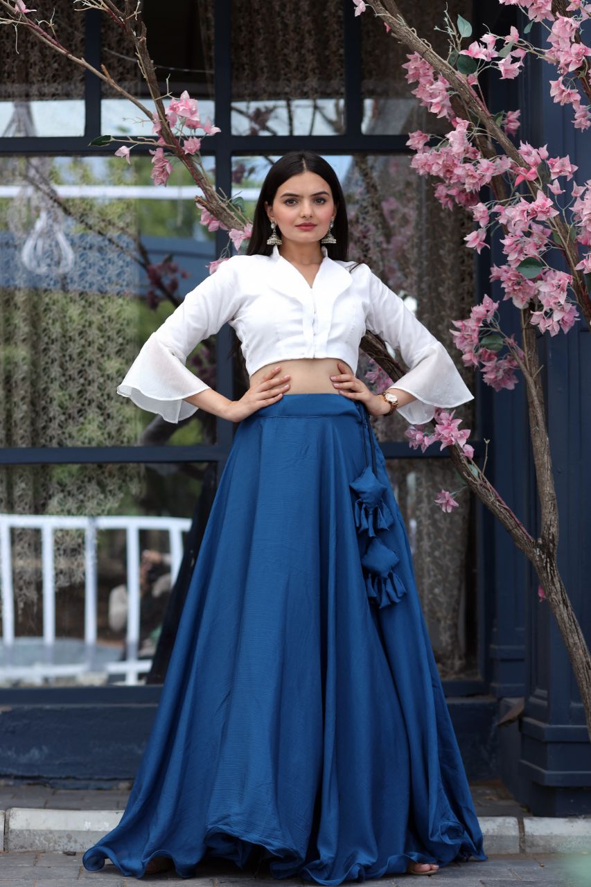 PREMIUM READYMADE BLUE LEHENGA CHOLI COLLECTIONS