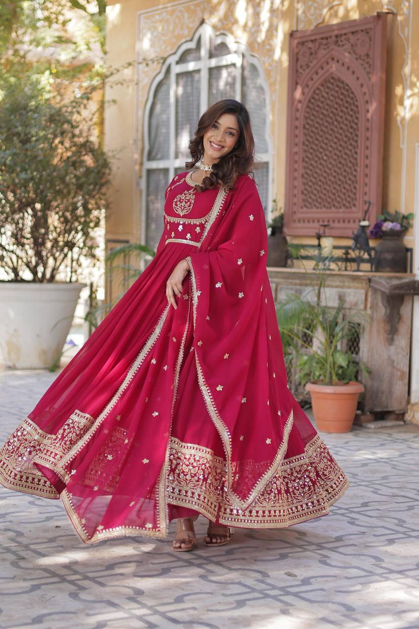 PREMIUM READYMADE WINE GOWN COLLECTIONS