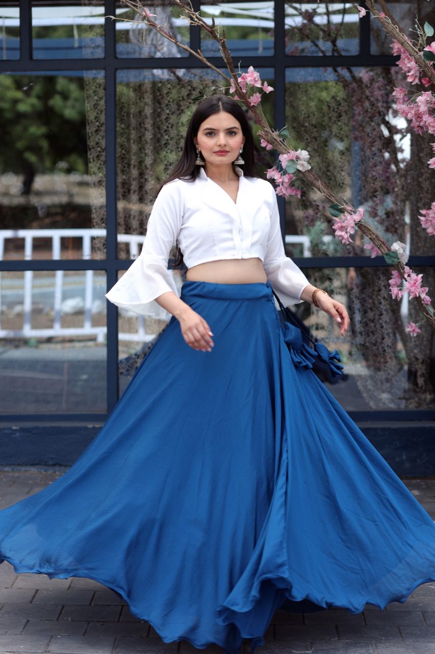 PREMIUM READYMADE BLUE LEHENGA CHOLI COLLECTIONS