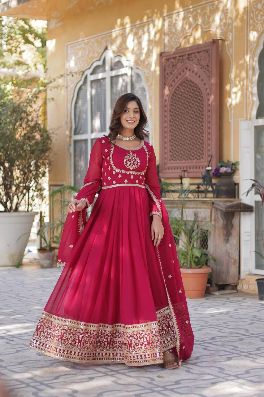 PREMIUM READYMADE WINE GOWN COLLECTIONS