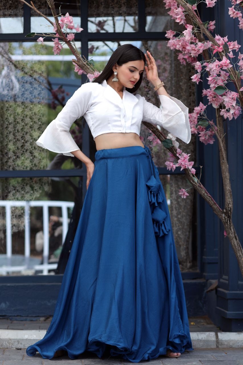 PREMIUM READYMADE BLUE LEHENGA CHOLI COLLECTIONS