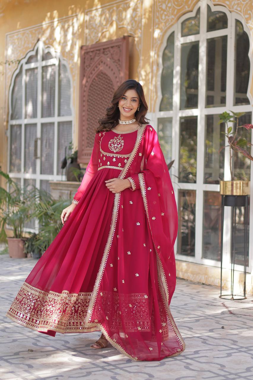 PREMIUM READYMADE WINE GOWN COLLECTIONS