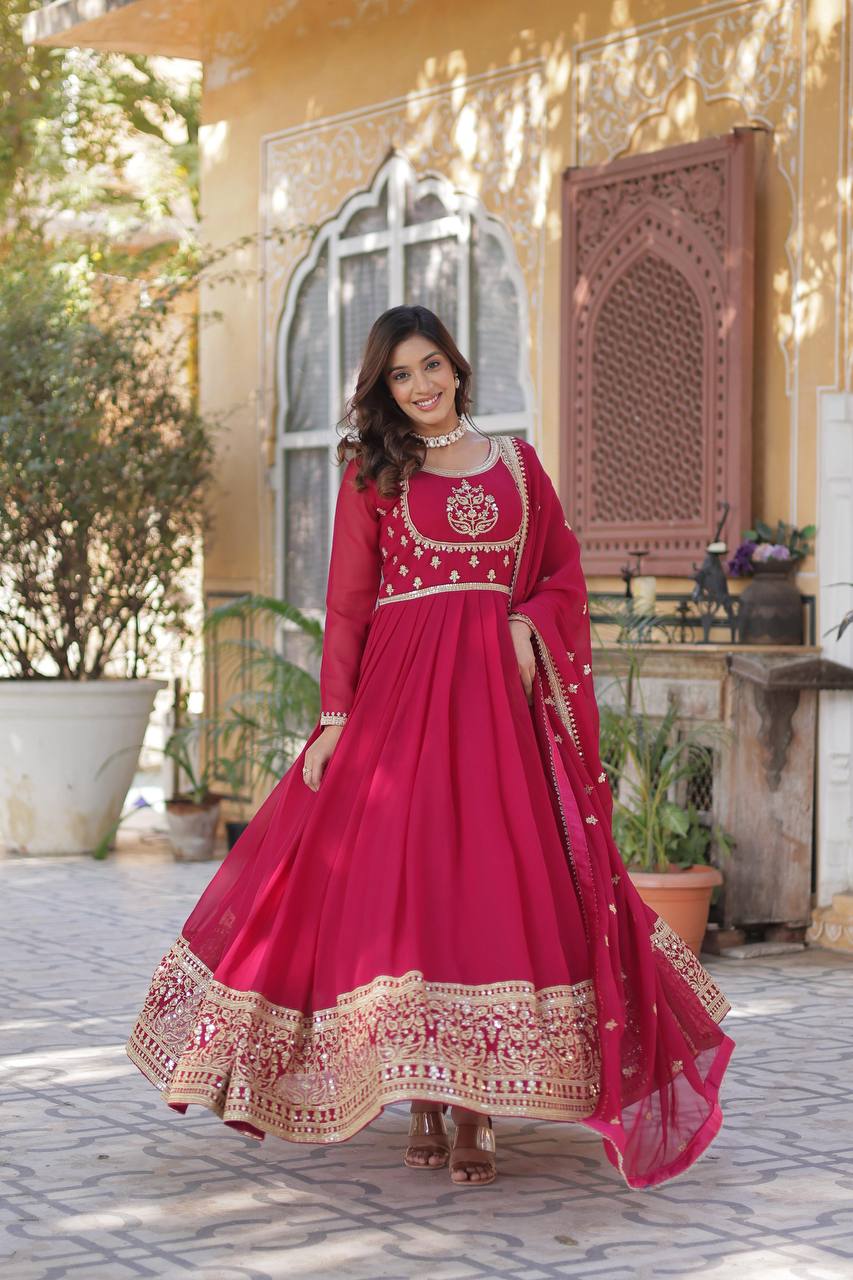 PREMIUM READYMADE WINE GOWN COLLECTIONS