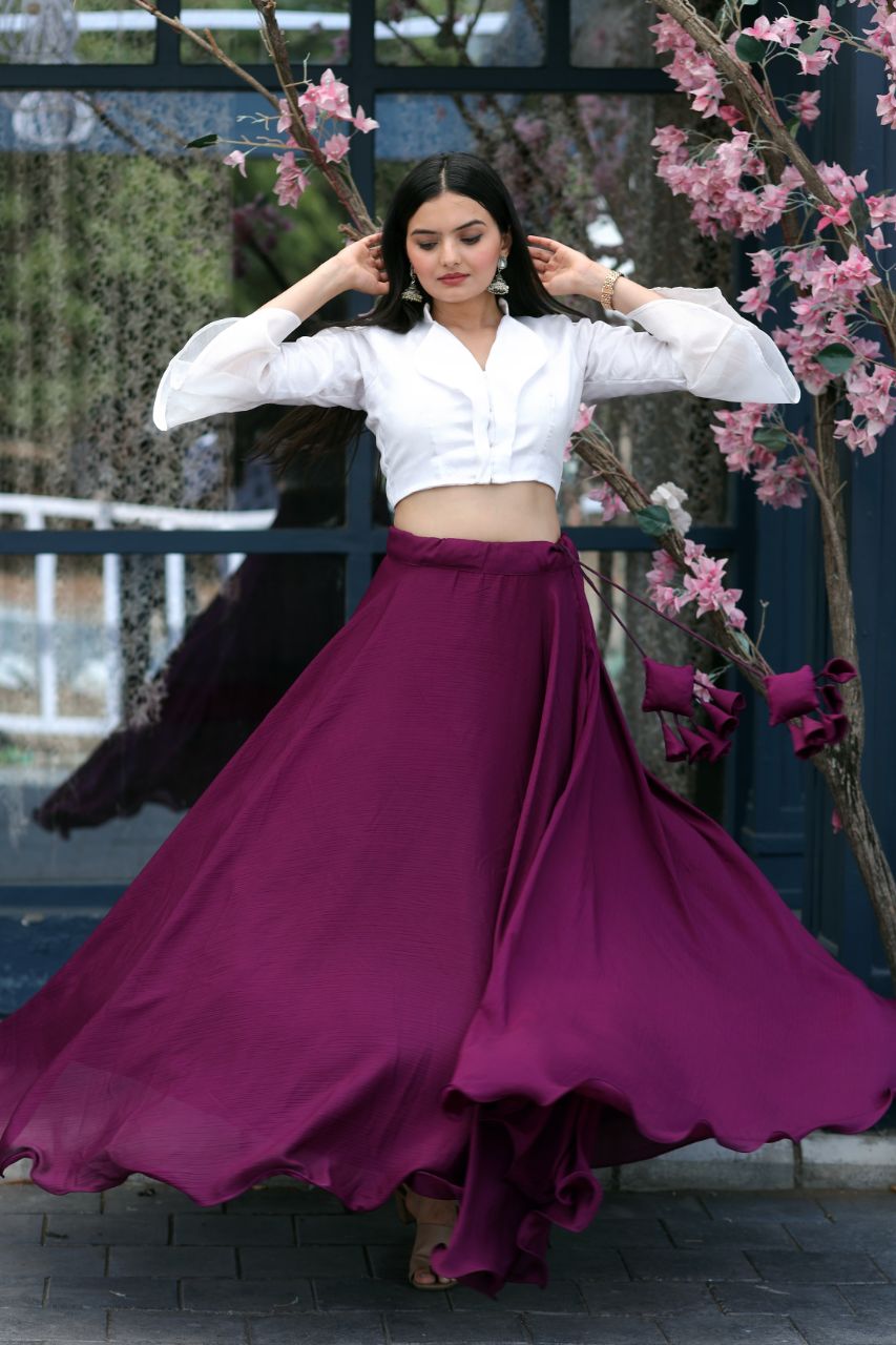 PREMIUM READYMADE PURPLE LEHENGA CHOLI COLLECTIONS