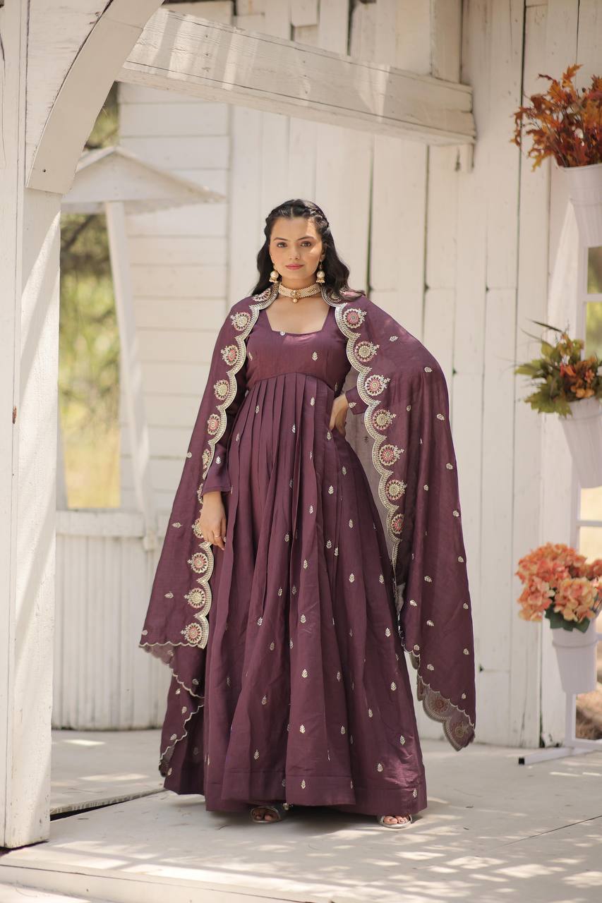 PREMIUM ONION GOWN-WITH-DUPATTA COLLECTIONS