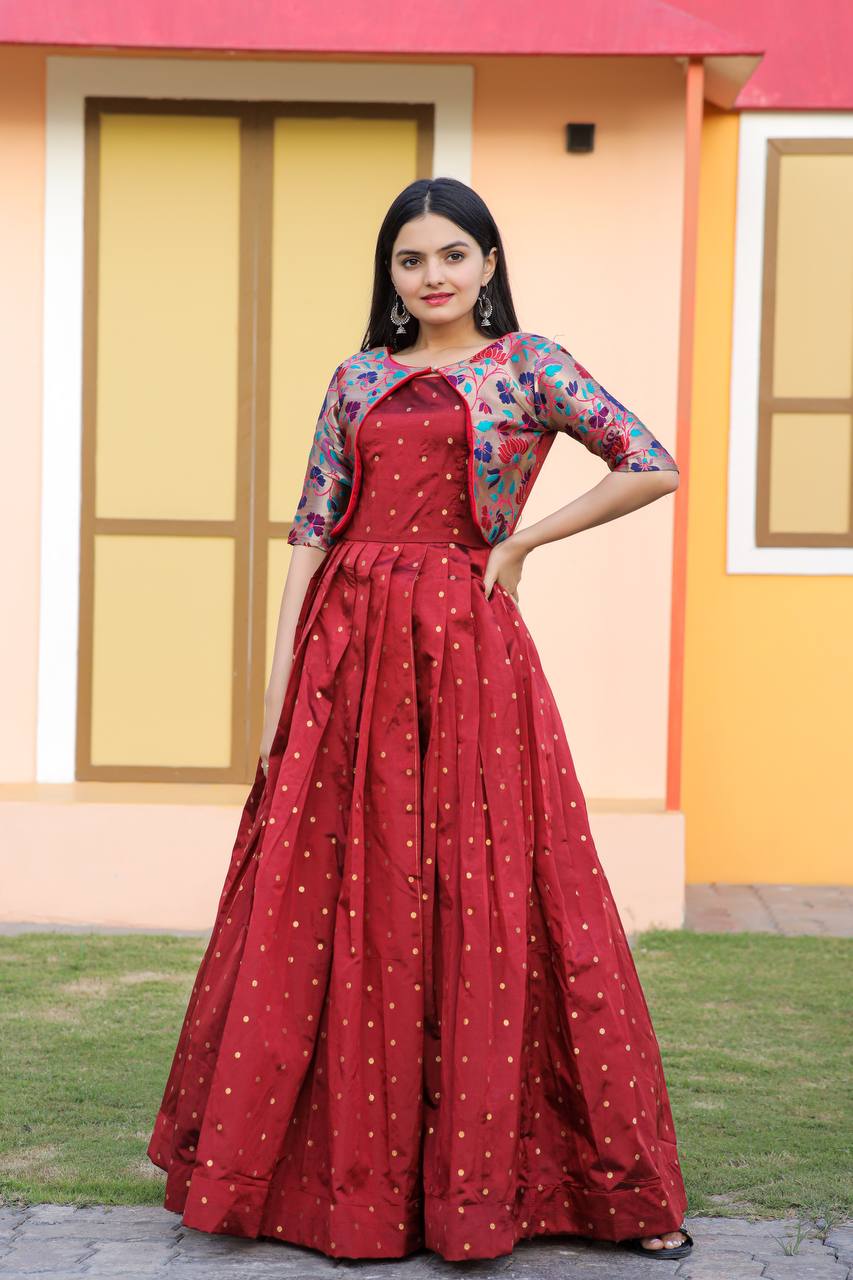 PREMIUM DESIGNER READYMADE KOTI STYLE GOWN COLLECTIONS.