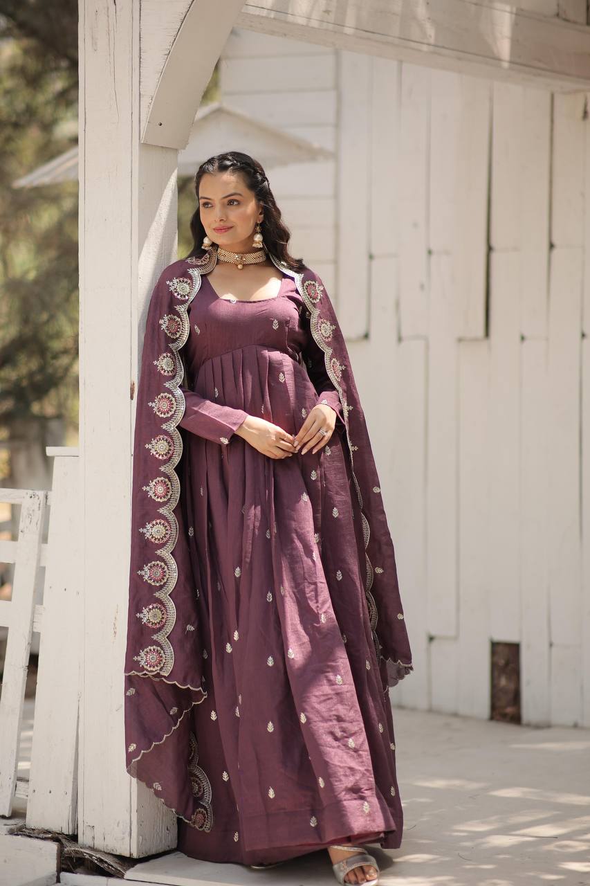 PREMIUM ONION GOWN-WITH-DUPATTA COLLECTIONS