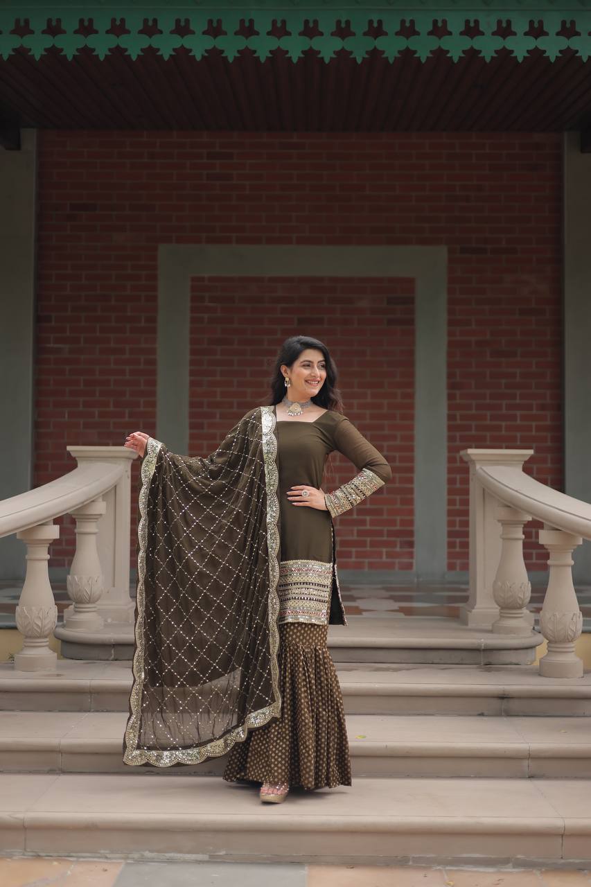 ✨ Royale Elegance Sharara Suit – A Statement of Grace & Glamour! ✨