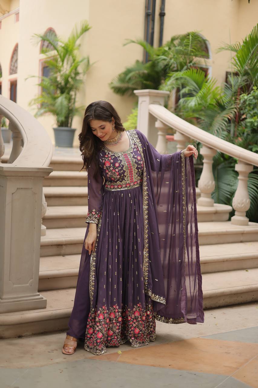 ✨ Luxe Elegance Plazzo Suit – A Statement of Grace & Glamour! ✨LIGHT PURPLE