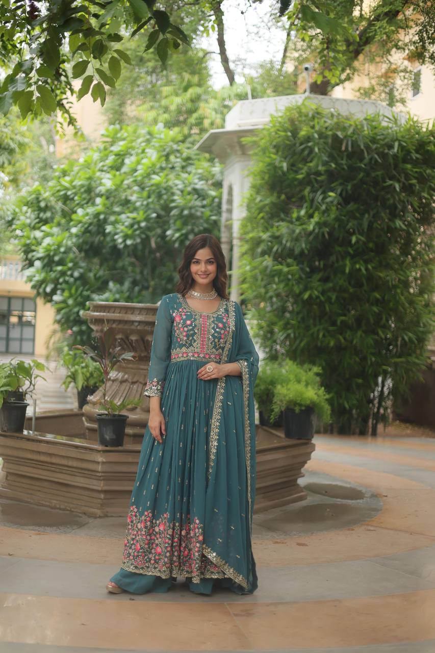 ✨ Luxe Elegance Sharara Suit – A Statement of Grace & Glamour! ✨LIME GREEN