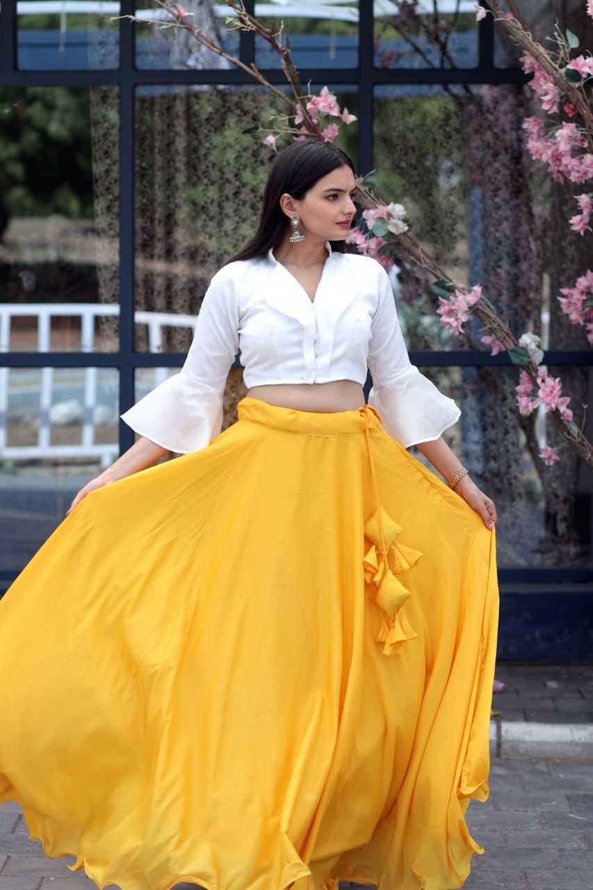 PREMIUM READYMADE YELLOW LEHENGA CHOLI COLLECTIONS