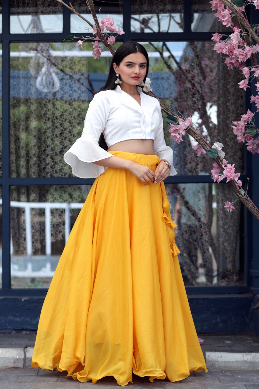 PREMIUM READYMADE YELLOW LEHENGA CHOLI COLLECTIONS